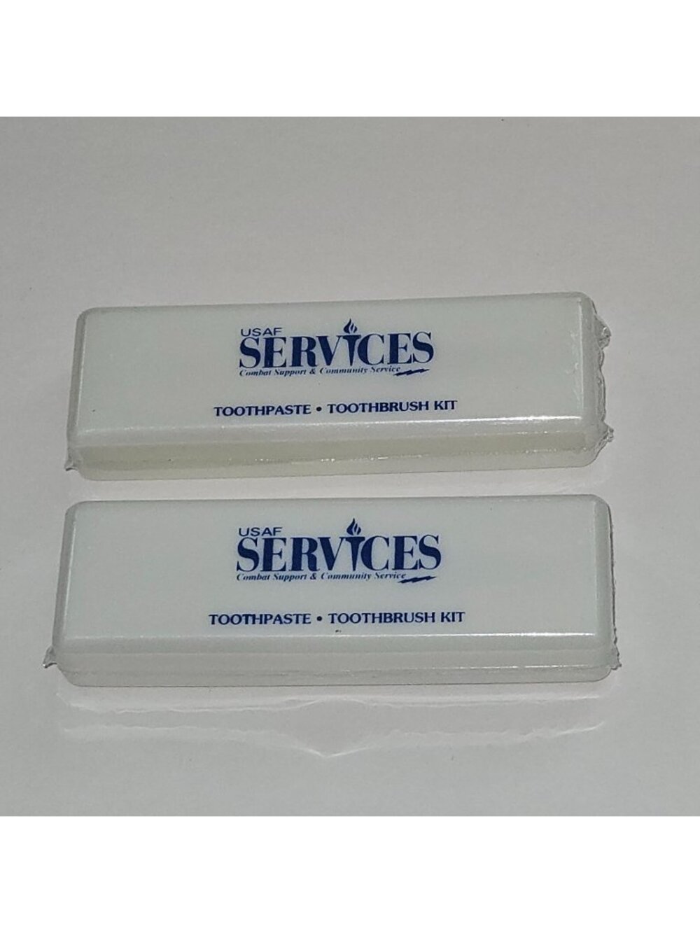 2 VTG NOS USAF Services Travel Toothbrush Lot USA Air Force Prop Collectible